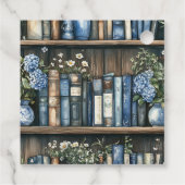 Storybook Blue Boy Library Book Baby Shower フェイバータグ (裏面)