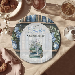 Storybook Blue Boy Library Book Baby Shower ペーパープレート