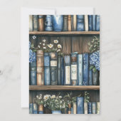 Storybook Blue Boy Library Book Baby Shower 招待状 (裏面)