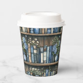 Storybook Blue Boy Library Book Baby Shower 紙コップ (正面)