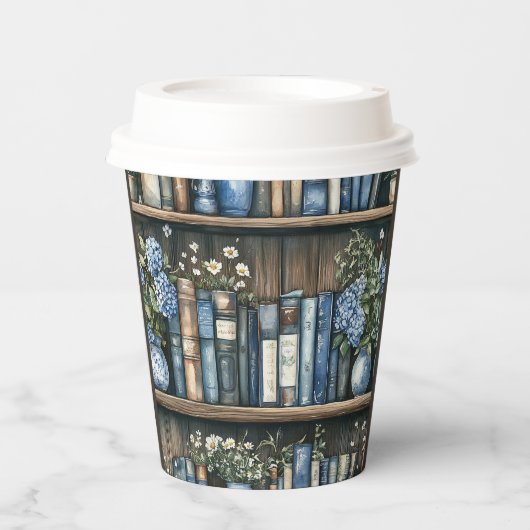 Storybook Blue Boy Library Book Baby Shower 紙コップ (正面)