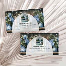 Storybook Blue Boy Library Book Baby Shower Diaper エンクロージャーカード