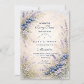 Storybook Blueberry Garden Baby Shower 招待状 (正面)