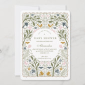 Storybook Botanical Baby Shower 招待状 (正面)