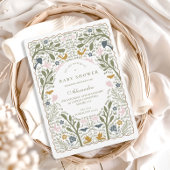Storybook Botanical Baby Shower 招待状
