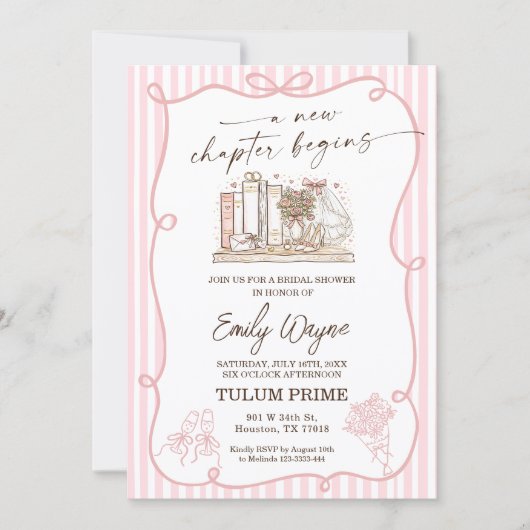 Storybook Bridal Shower 招待状 (正面)