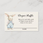 Storybook Bunny Cute Diaper Raffle エンクロージャーカード (正面)