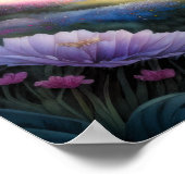 Storybook Castle絵を描の水彩画 ポスター (角)