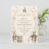 Storybook Chapter One 1st Birthday Invitation 招待状 (スタンド正面)