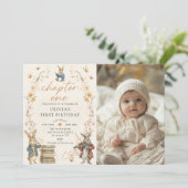 Storybook Chapter One 1st Birthday Photo 招待状 (スタンド正面)