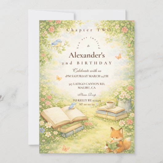 Storybook Chapter Two Birthday 招待状 (正面)