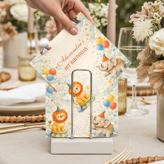 Storybook Circus Friends Birthday スタンダードカクテルナプキン