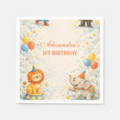 Storybook Circus Friends Birthday スタンダードカクテルナプキン (正面)