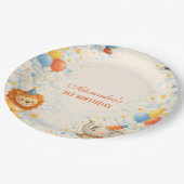 Storybook Circus Friends Birthday ペーパープレート (アングル)