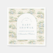 Storybook Dinosaur Baby Shower スタンダードカクテルナプキン (正面)