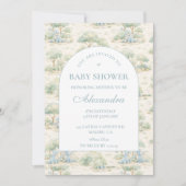 Storybook Dinosaur Baby Shower 招待状 (正面)