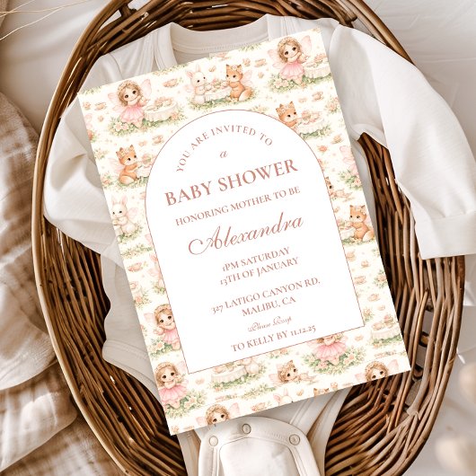 Storybook Fairy Baby Shower 招待状