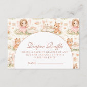 Storybook Fairy Baby Shower Diapper Raffle エンクロージャーカード (正面)