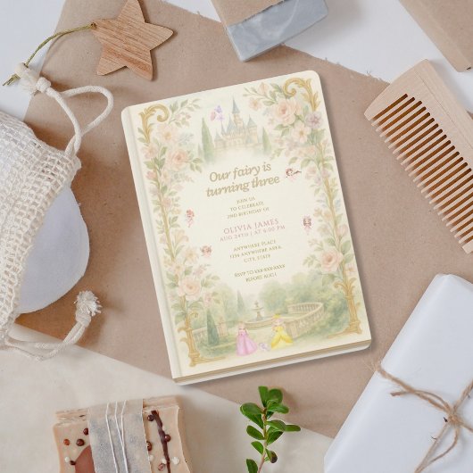 Storybook, fairy first, fairytale 3rd birthday 招待状