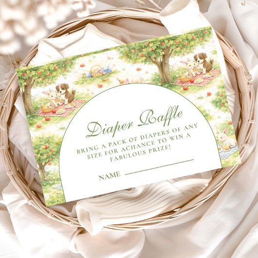 Storybook Farm Animals Diapper Raffle エンクロージャーカード