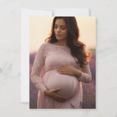  Storybook Floral A New Chapter Begins Baby Shower 招待状 (裏面)