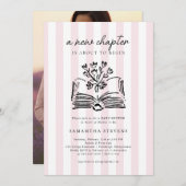  Storybook Floral A New Chapter Begins Baby Shower 招待状 (正面/裏面)