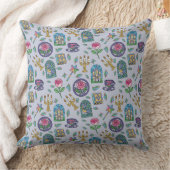 Storybook Floral Decorative Purple Beauty クッション (ブランケット)