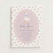 Storybook Garden Goose Baby Shower Invitation 招待状