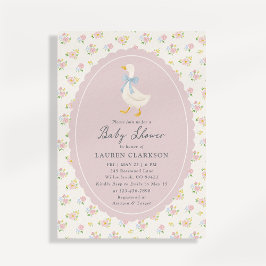 Storybook Garden Goose Baby Shower Invitation 招待状