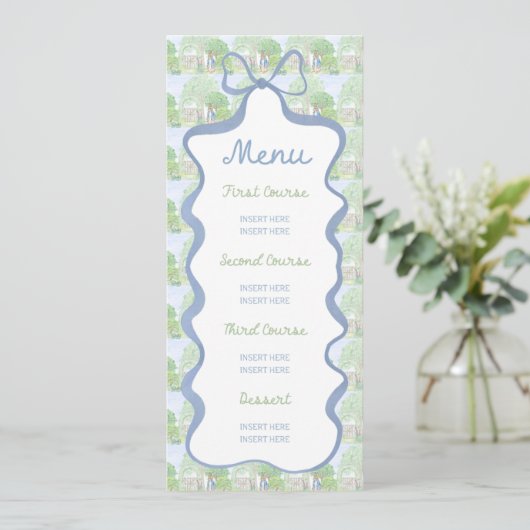 Storybook Garden Rabbit Inspired Baby Shower menu (スタンド正面)