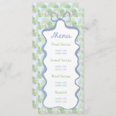 Storybook Garden Rabbit Inspired Baby Shower menu (正面/裏面)