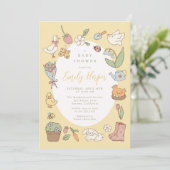 Storybook Garden Vintage Baby Shower Invitation 招待状 (スタンド正面)