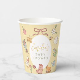 Storybook Garden Vintage Baby Shower Paper Cups 紙コップ