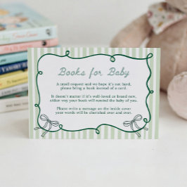 Storybook Green Books for Baby Cards  エンクロージャーカード