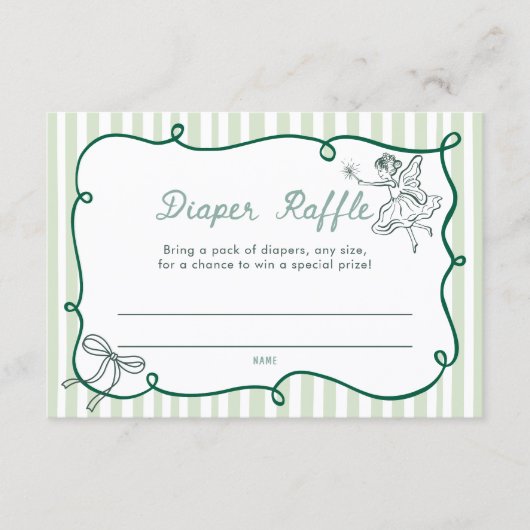 Storybook Green Diaper Raffle エンクロージャーカード (正面)