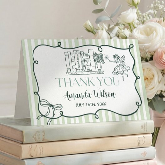 Storybook Green Thank You Card サンキューカード