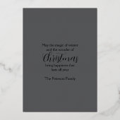 Storybook Illustration Faceless Christmas Carolers 箔シーズンカード (裏面)