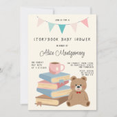 Storybook Library Themed Baby Shower  招待状 (正面)