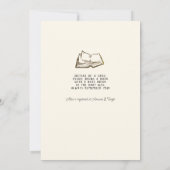 Storybook Library Themed Baby Shower  招待状 (裏面)