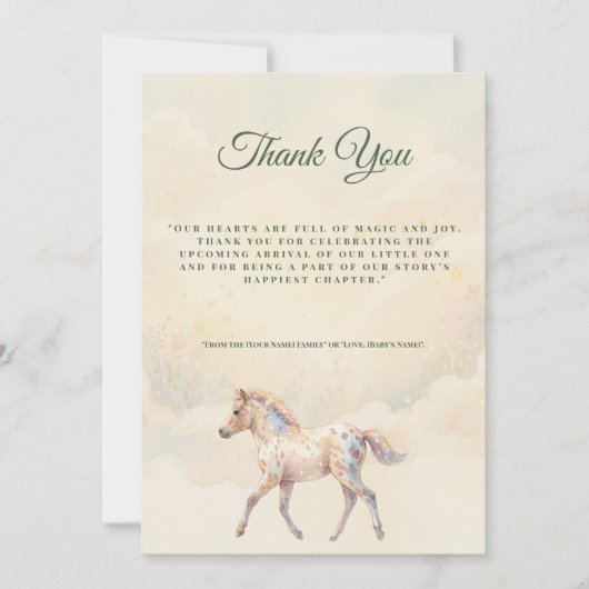 Storybook Magic Enchanted Forest Thank You Card 招待状 (正面)