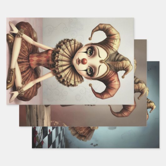 Storybook Melancholic Clown ラッピングペーパーシート (セット)