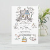 Storybook Mushroom Woodland Baby Shower 招待状 (スタンド正面)