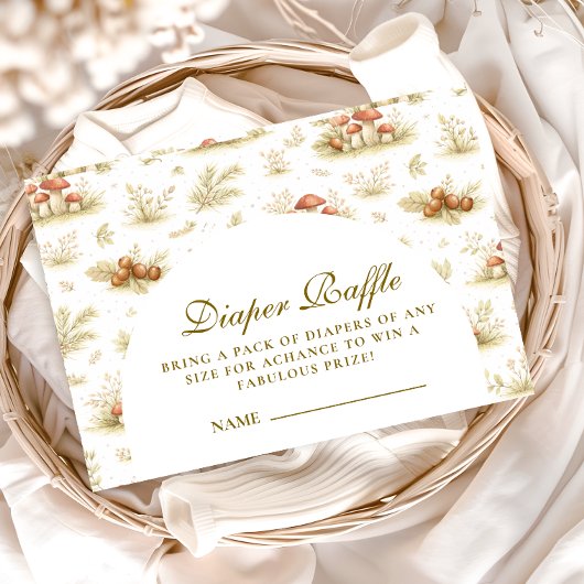 Storybook Mushroom Woodland  Diapper Raffle エンクロージャーカード