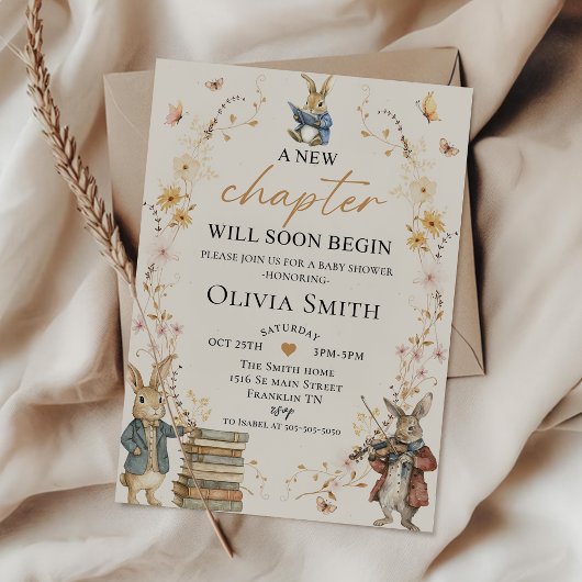 Storybook New Chapter Baby Shower Invitation 招待状