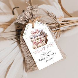 Storybook New Chapter Bow Book Baby Shower ギフトタグ