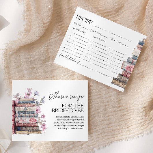 Storybook New Chapter Bridal Shower Recipe Card