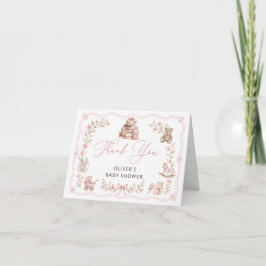 Storybook Nursery Floral Baby Shower サンキューカード