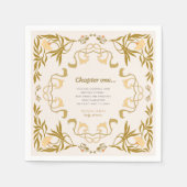 Storybook our next chapter fairytale baby shower スタンダードカクテルナプキン (正面)