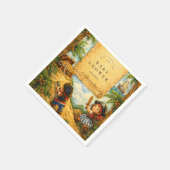 Storybook Pirate Adventure Baby Shower スタンダードカクテルナプキン (角)