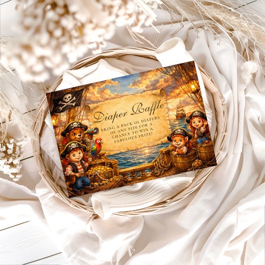 Storybook Pirate Adventure Diapper Raffle エンクロージャーカード